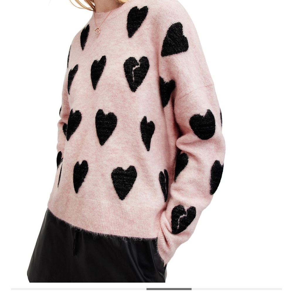 Allsaints Amora Heart Print sweater, new with tag - Picture 4 of 9
